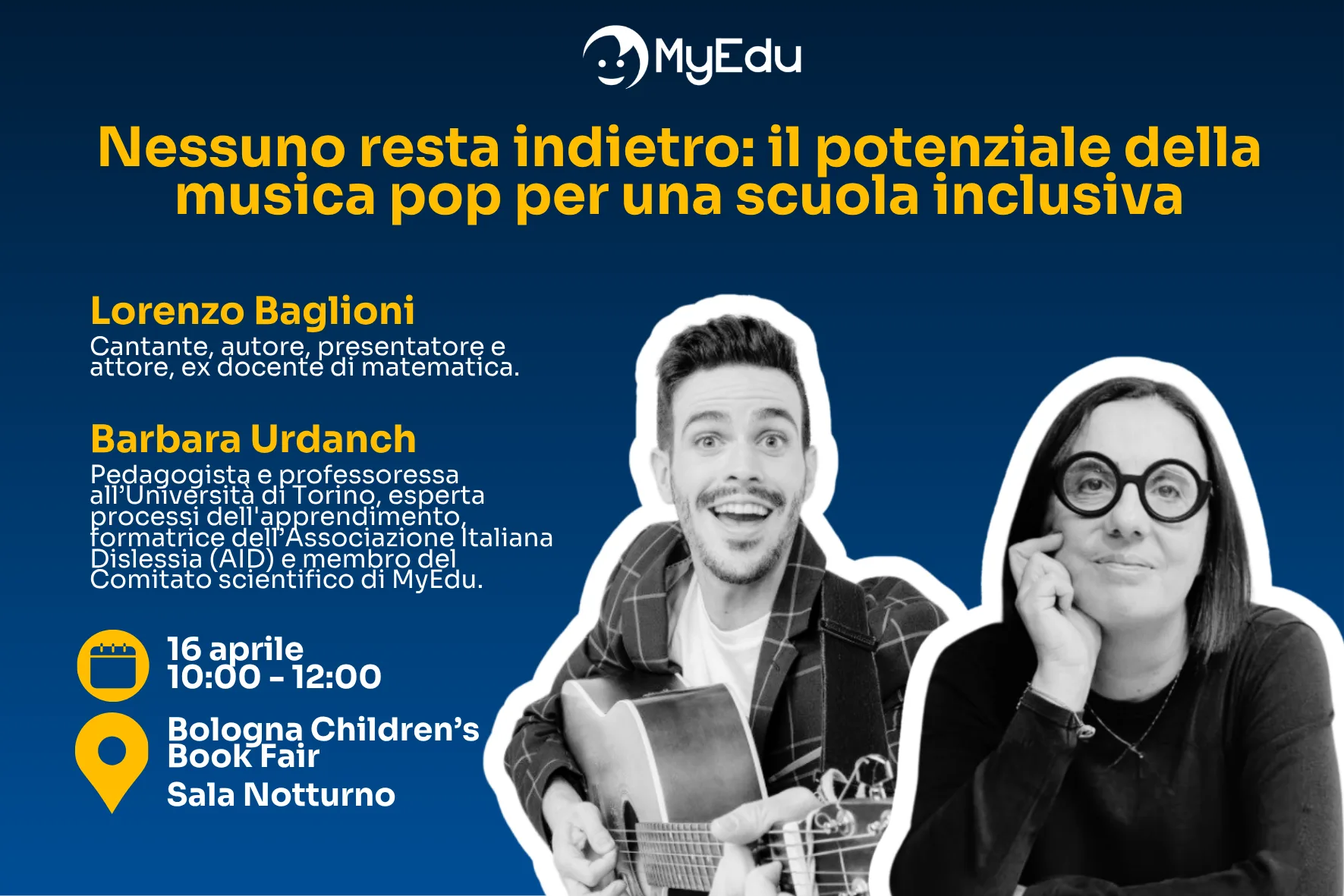 Lorenzo Baglioni e Barbara Urdanch con MyEdu alla Bologna Children's Book Fair